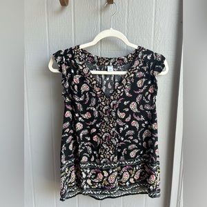 Old Navy Floral Blouse Size Small